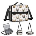 thumbnail image 5 of French Bulldog and Heart White Pattern Insulated Lunch Bag with Shoulder Strap and Bottle Holder,Bento School Lunch Bag Box,11x9.5x3.5 Inches, 5 of 5