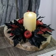 thumbnail image 5 of Lilixerw Clearance Halloween Candle Rings,Wreaths Pillar Candle Holder Wreath Leaf,for Halloween Party Home Table Centerpieces Decorations, 5 of 8