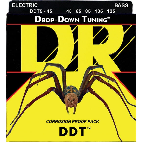 DR Strings DDT5-45 Drop Down Tuning Bass Strings - Moyen, 5-String, 45-125