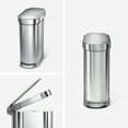 thumbnail image 3 of simplehuman 45 Liter / 12 Gallon Slim Kitchen Step Trash Can with Liner Rim, Brushed Stainless Steel, 3 of 7