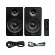 Fluance Ai61 Powered 2-Way 2.0 Stereo Bookshelf Speakers with 6.5 Drivers, 120W Amplifier for Turntable, TV, PC and Bluetooth 5 Wireless Music Streaming - RCA, Optical, USB & Sub Out (Black Ash)