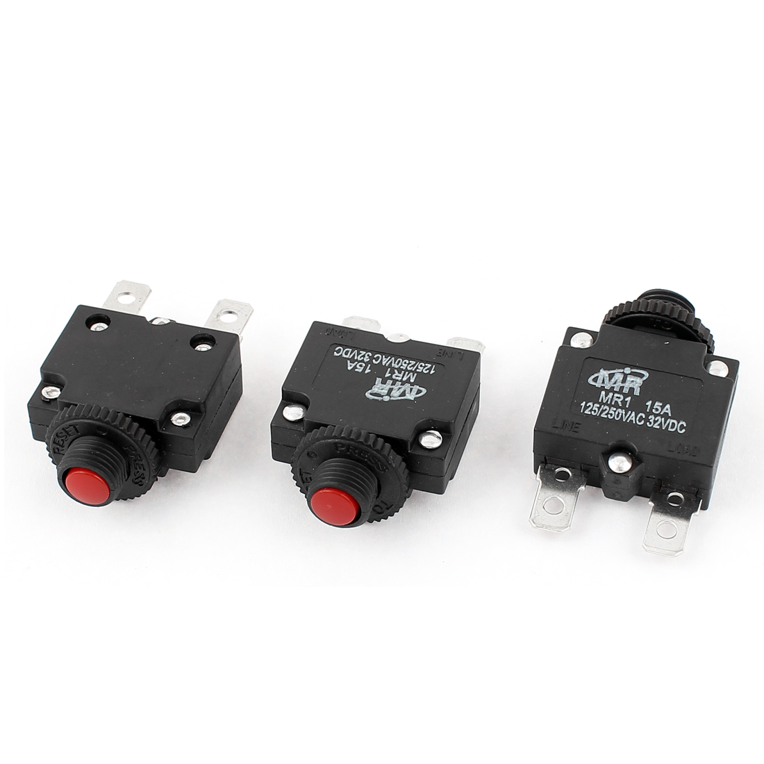 125V/250V DC 32V 15A Circuit Breaker Protector 3Pcs for Air Compressor