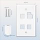 thumbnail image 5 of Placa de pared Keystone mate de 4 puertos con acoplador RJ45, placa Ethernet profesional, 5 of 8