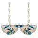 thumbnail image 1 of Pendientes largos de madera con estilo para mujer y niña, accesorio de joyería con forma de gota (azul), 1 of 3