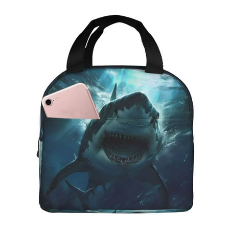 Insulated Lunch Bag for Women Men - Undersea Shark Leakproof Cooler Lunch Box for Women Men  Lunch Tote Bags for Work School Picnic Travel