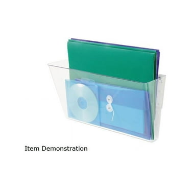 Deflect-o 74301 Stackable Wall File, Legal, Three Pocket, Clear