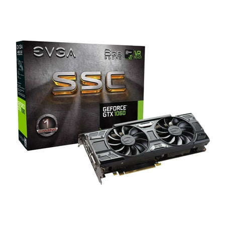 NEW EVGA GeForce GTX 1060 SSC 6GB GDDR5 Gaming Video Graphics Card