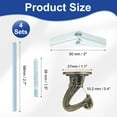 thumbnail image 2 of Uxcell Swag Hooks Heavy Duty Ceiling Hooks with Hardware Installation for Plants and Chandeliers Bronze, 2 of 7