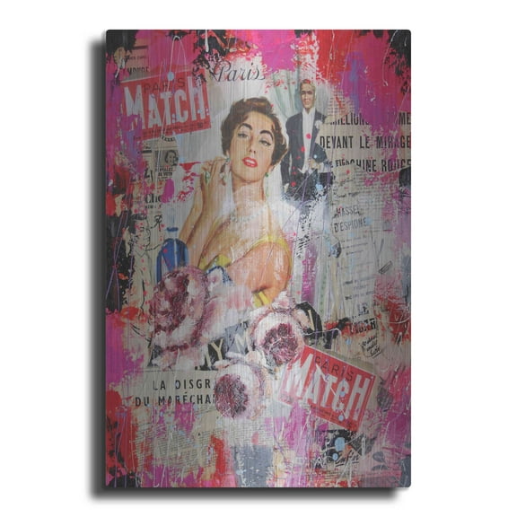 Luxe Metal Art 'Paris Match' by David Drioton, Metal Wall Art, 24"x36"