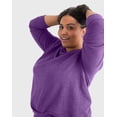 thumbnail image 5 of Hanes Just My Size EcoSmart Women's Fleece Sweatshirt, V-Notch (Plus ) Violet Splendor Heather 1X, 5 of 5