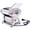 Silver, variant on Electric Pasta Maker Noodle Machine with 2.5mm Round Noodle Blade, Stainless Steel Dough Roller Cutter, Adjustable Thickness 0.5-3mm, 110V 135W for Homemade Pasta, Silver