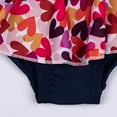 thumbnail image 6 of Hienoo Little Girls 2Pcs Swimsuit Hearts Print Long Sleeve Rashguard Swim Shorts Swimwear, 6 of 6