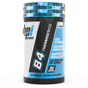BPI Sports B4 Thermogenic Fat Burner, Pre-Workout Energy and Weight Loss Supplement, 30 Capsules