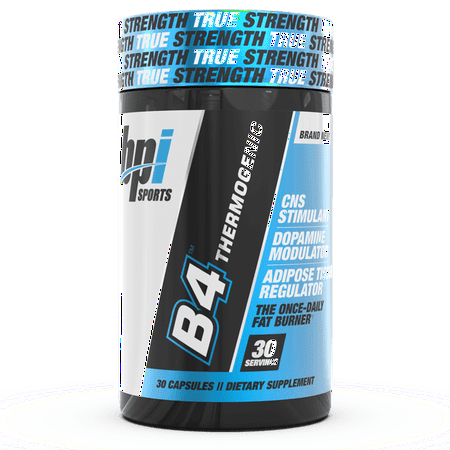BPI Sports B4 Thermogenic Fat Burner, Pre-Workout Energy and Weight Loss Supplement, 30 Capsules