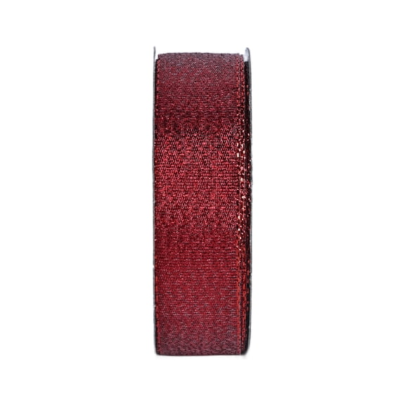 Gwen Studios 7/8" Galena Metallic Red Ribbon, 3 yards