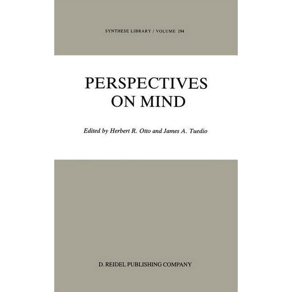 Synthese Library Perspectives on Mind, Book 194, (Hardcover)