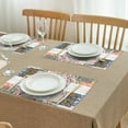 thumbnail image 3 of Pioneer Flower Floral Print Pattern Summer Placemats Table Placemats Set Of 4-Linen Kitchen Washable Placemats Table Mats 12x18 Inch Non-Slip Heat Resistant, 3 of 5