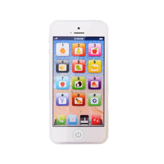 Simulación Teléfono Estudio Juguete Bebé Niños Niños Jugar Música Aprender Inglés Teléfono celular Educativo seitruly FN0323-02B
