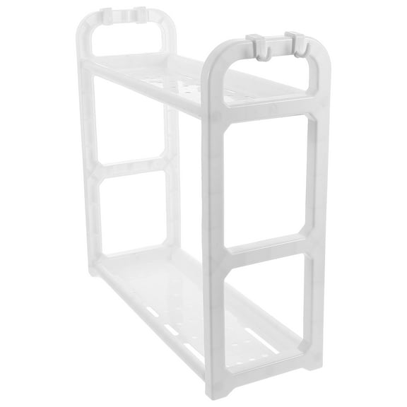 Masteelf 2-Tier White Countertop Shelf Organizer for Bathroom, Pantry Storage Rack, Kitchen and Home Use