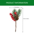 thumbnail image 3 of 10 Uds. De ramas falsas de Navidad, decoración de pino de fruta roja Artificial, decoración navideña, 3 of 5
