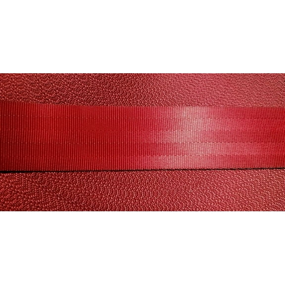MTP 2" x 5 Yards Seat-Belt Burgundy Polyester Webbing Strap Repair 3 Panel 2500 lbs Heavy Duty Backpack