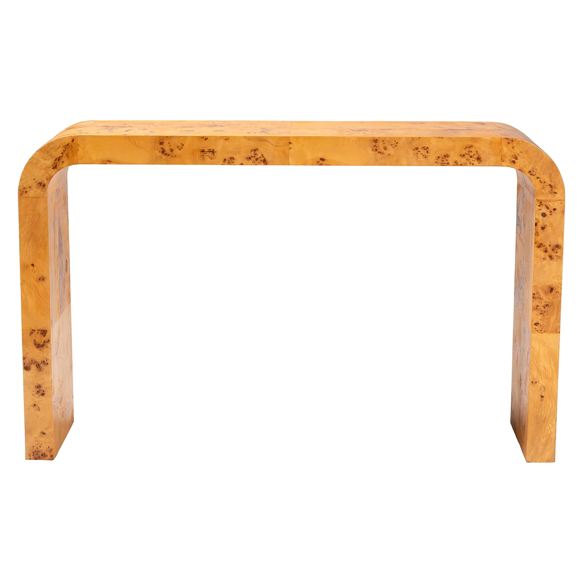 bali & pari Revelle Modern Console Table, Light Mappa Burl