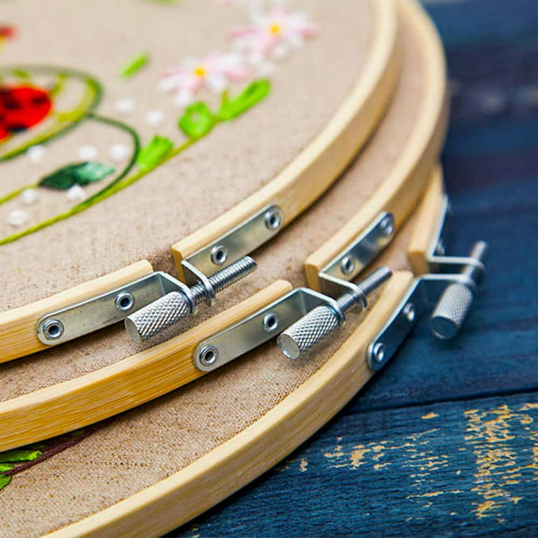 Pllieay 6 Pieces 6 inch/ 15cm Round Embroidery Hoops Bamboo Circle Cross  Stitch Hoop Rings for Craft Sewing : : Toys & Games