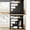 Black+MDF+Metal, variant on HMYG Full Metal Loft Bed with Storage Shelves, Cabinets and Wardrobe, Black