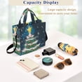 thumbnail image 4 of Christmas Tree Child Corduroy Tote Bag Handbag Large Messenger Bag Shoulder Crossbody Zipper Bag Purse, 4 of 8