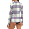 thumbnail image 5 of joogoo Womens UPF 50+ Sun Shirts Vintage Checkered Long Sleeve UV Protection Rash Guard Tops XL, 5 of 7