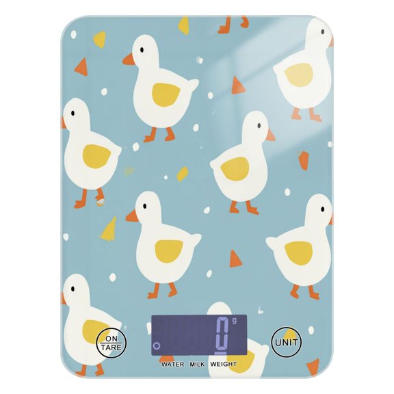 Kitchen Scale Digital Food Scale 5000g Max Capacity Battery Operated (Batteries Not Included) White Little Duck