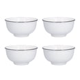 thumbnail image 1 of Tazón de sopa de 6 pulgadas, 4 unidades, de cerámica blanca, para fideos, tazón de arroz ecológico para cocina y restaurante., 1 of 14