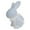 Grey, variant on Flocked Easter Bunny Figurine with Bow - 8.6 Inch Artificial Rabbit Tabletop Decor for Spring Home, Office, Party Centerpiece and Holiday Table Decoration, Set of 3