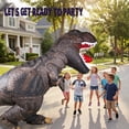 thumbnail image 4 of Magotan Inflatable Dinosaur Costume for Adults,Halloween Dinosaur Costumes Inflatable Costume Funny Blow Up Full Body T-Rex Fancy Dress Jumpsuit for Halloween,Black, 4 of 8