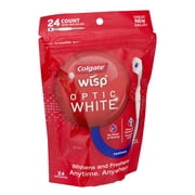 Colgate Optic White Wisp Mini Toothbrush, Coolmint - 24 Count