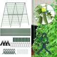 48 x 48 Inch Foldable Cucumber Trellis for Raised Bed AFrame Garden