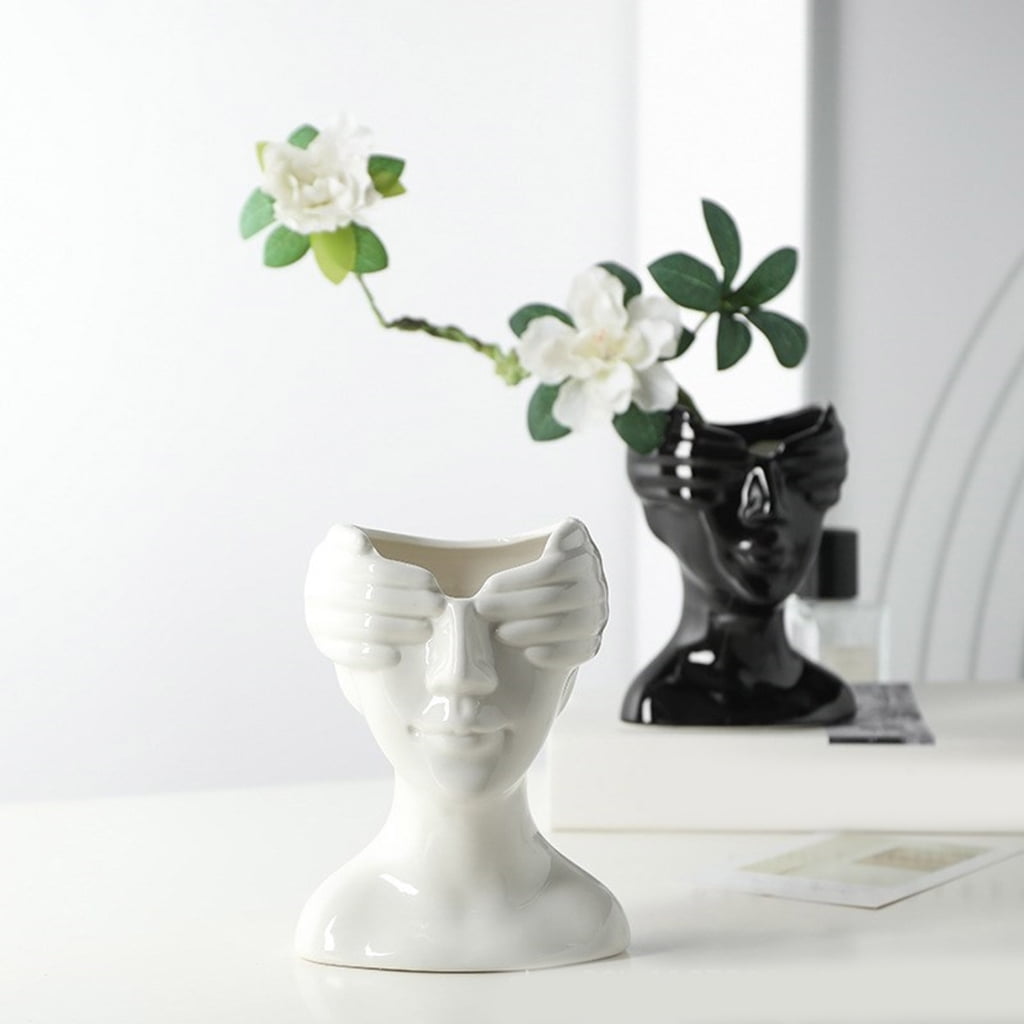 lanema Vase Resin Molds Eye Covering Girl Silicone Mold Succulent Plant Flower Pots Mold Epoxy Resin Casts Mould Home Decors