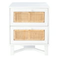 thumbnail image 2 of SAFAVIEH Hedwig 2-Drawer Nightstand White / Natural, 2 of 7