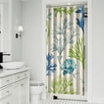 thumbnail image 2 of Vibrant Marine Life Shower Curtain - Water-resistant Fish & Coral Reef Design with 12 Rustproof Hooks,36x72in, 2 of 5