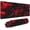 Abstract Red Rose, variant on Desk Mat, Fantasy Landscape with Colorful Butterfly Extended Gaming Mouse Pad Large, 31.5"x11.8" Big Mouse Pad with Non-Slip Base and Stitched Edge, Long Computer Keyboard Mouse Mat for Home Office