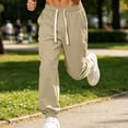 thumbnail image 6 of Muscularfit Gym Pants with Pockets Mens Casual Pants Joggers Sports Pants Drawstring Cargo Pants for Men Yellow Low Rise Taper Baggy Size M, 6 of 9
