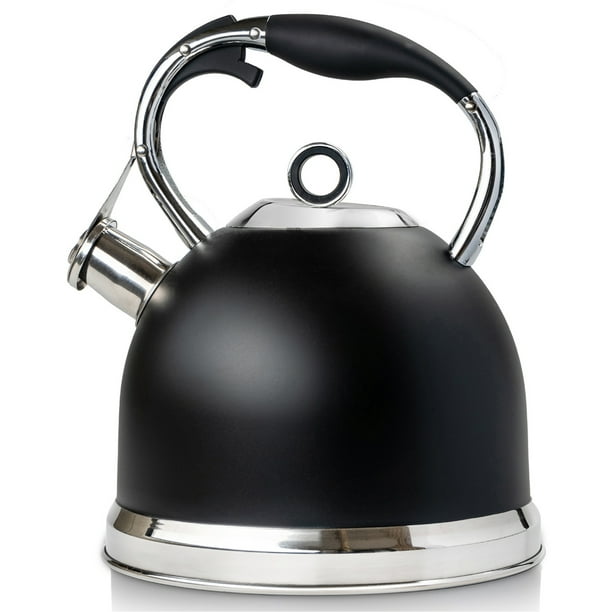 Tea Kettle for Stovetop, 3 Quart Loud Whistling Teapot with Cool Grip Ergonomic Handle Food