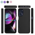 thumbnail image 1 of For Moto G pure/ G Power（2022）Case, 2 in 1 Hard PC Phone Case for Moto G pure/ G Power（2022）, Rubber & Rugged Shockproof Full Body Protection Case Cover-Black, 1 of 8