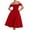 Red, variant on Women's Sexy Strapless Backless Dress - Deep V Neck, Ruffle Sleeves, Tie-Back Design, Solid Color Party Evening Dress