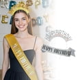 thumbnail image 2 of Customizable Sparkling Letter Shoulder Strap Set for Birthday Graduation Pageant Events with Hot Stamped Font and Secure Pin, 2 of 5