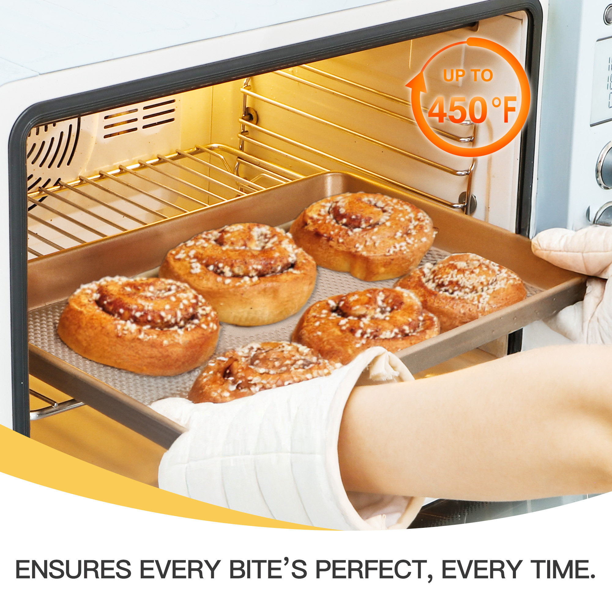 HONGBAKE 3-Piece Diamond Texture Nonstick Baking Sheet Set photo 2