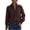 Coffee, variant on Lnmiateer Women Zip Up Chunky Knit Cropped Cardigan Long Sleeve Sweater Jacket Relaxed Fit Knit Outerwear Fall Winter Casual Daily Layering Coat