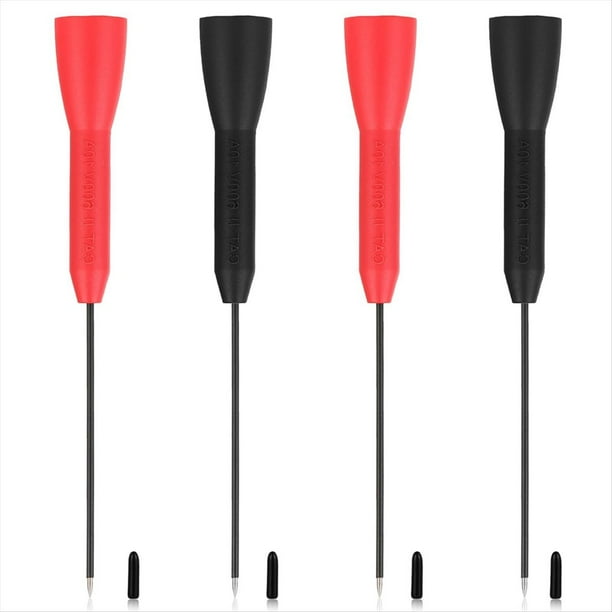 4 Piezas de Sondas de Prueba, Sondas de Cobre, de Sonda de Prueba, Cables de Prueba, Sondas de MultíMetro, Aguja de PerforacióN de 2 mm, 600 V/10 A