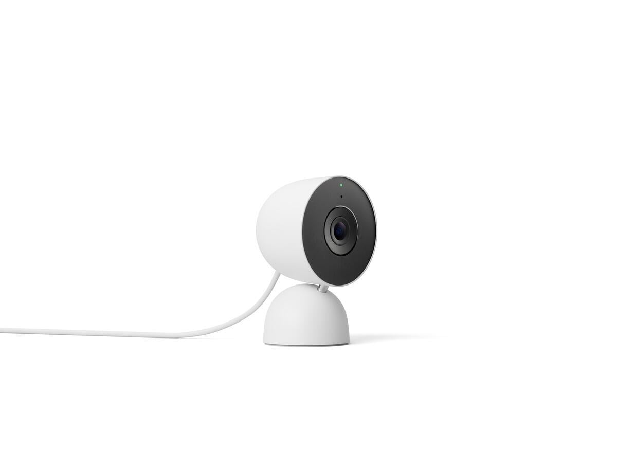 Google Nest Cam Indoor (Wired, 3rd Gen) - 2K Video and Gemini - Snow