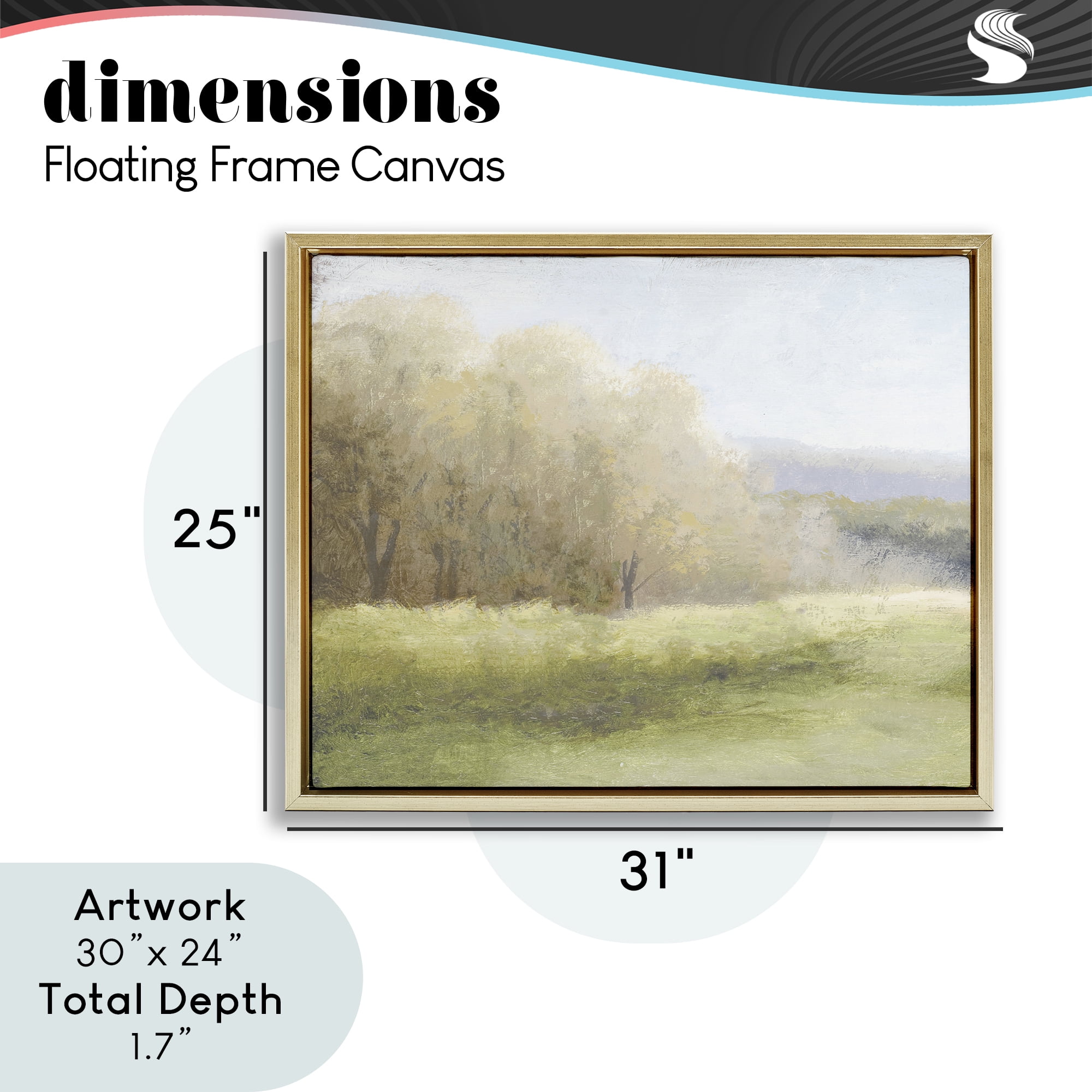 Stupell Industries Within a Familiar Place Landscape Gold Framed Floater Canvas Wall Art, design by Michael Marcon